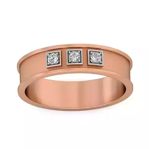 Diamond Band Ring 3dm stl render detail