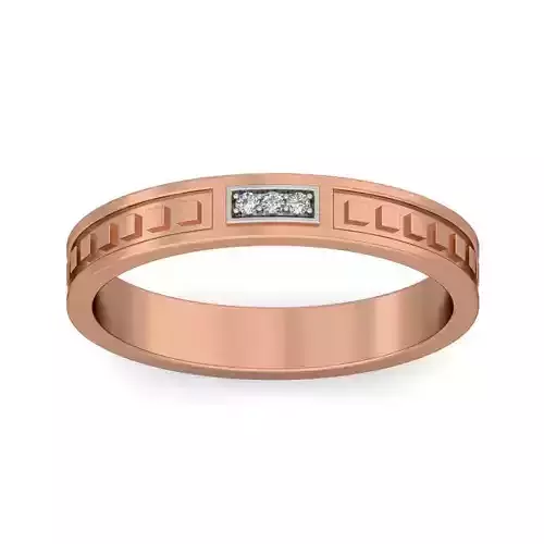 Diamond Band Ring 3dm stl render detail