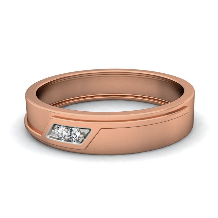 Diamond Band Ring 3dm stl render detail 3D print model_4