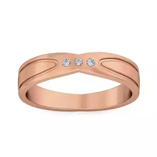 Diamond Band Ring 3dm stl render detail