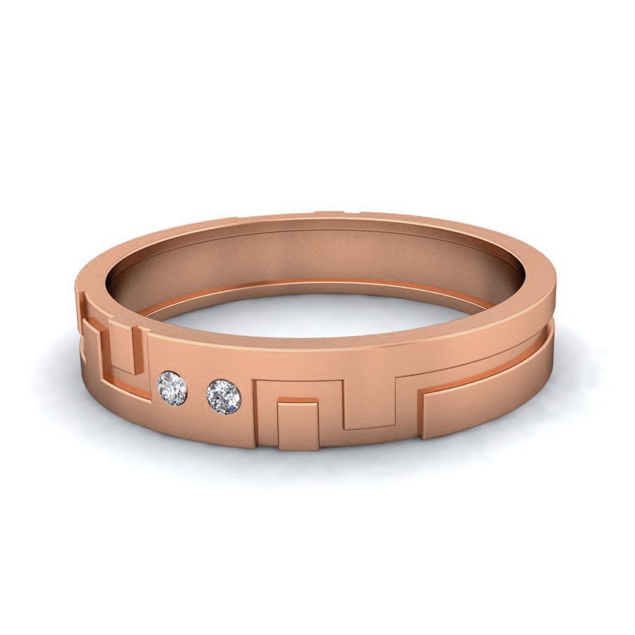 Diamond Band Ring 3dm stl render detail 3D print model_6