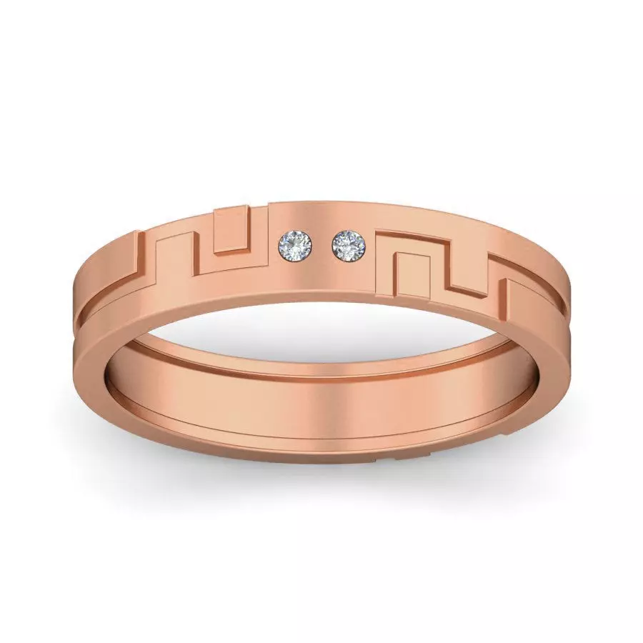 Diamond Band Ring 3dm stl render detail 3D print model_0