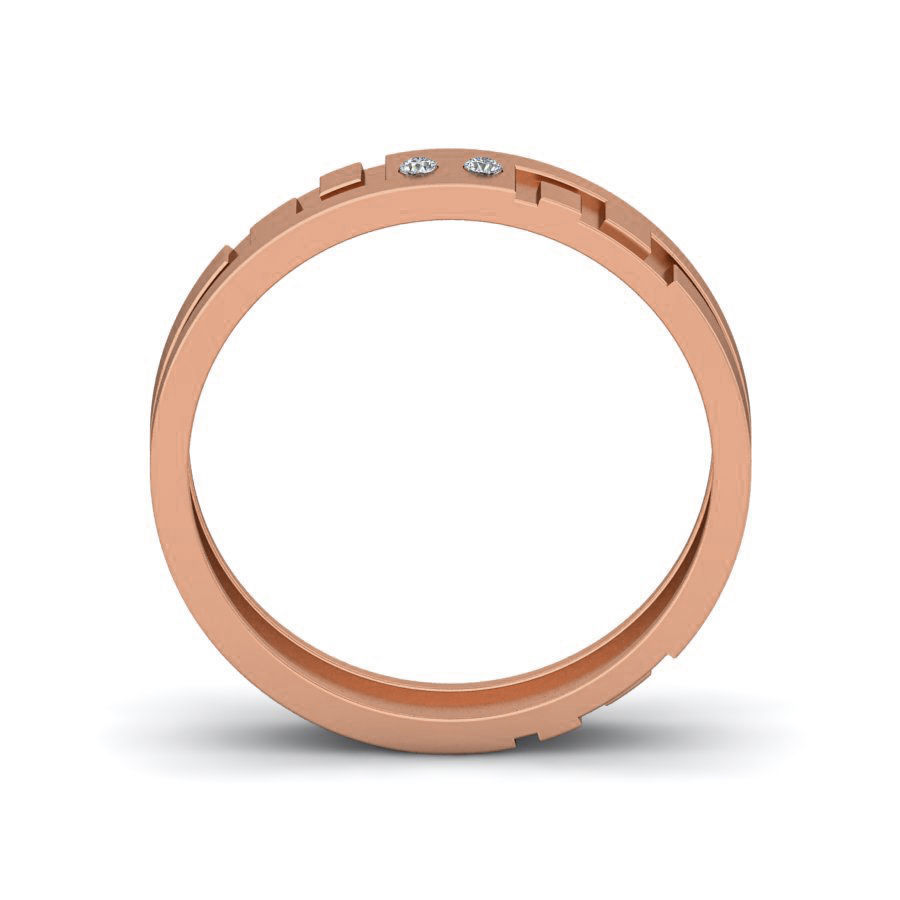 Diamond Band Ring 3dm stl render detail 3D print model_1