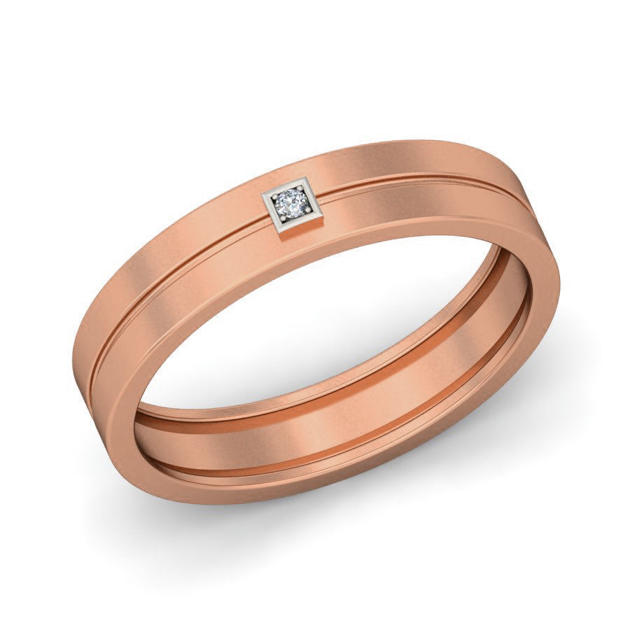 Diamond Band Ring 3dm stl render detail 3D print model_2