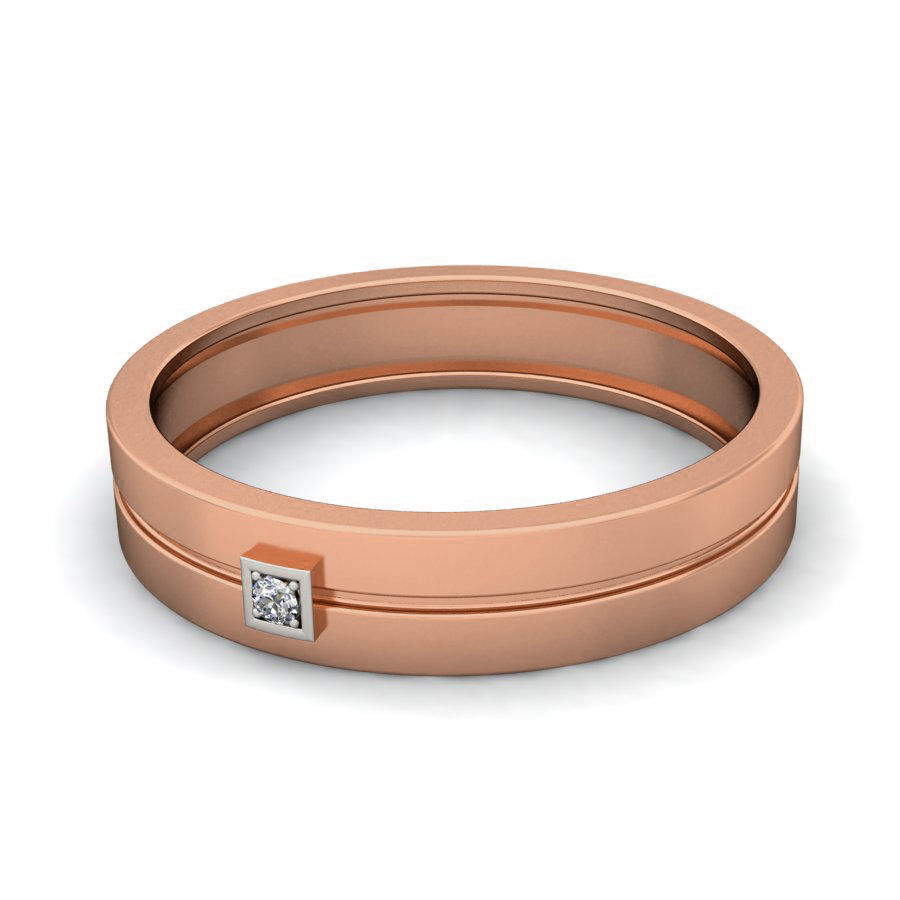 Diamond Band Ring 3dm stl render detail 3D print model_5