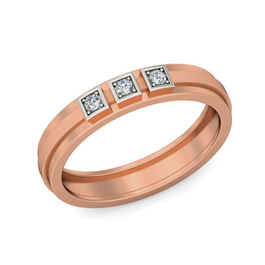 Diamond Band Ring 3dm stl render detail 3D print model_2