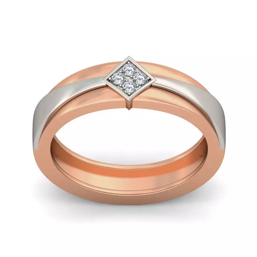 Diamond Band Ring 3dm stl render detail 3D print model_0