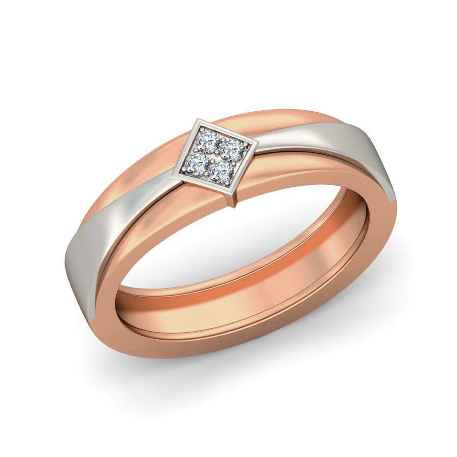 Diamond Band Ring 3dm stl render detail 3D print model_2