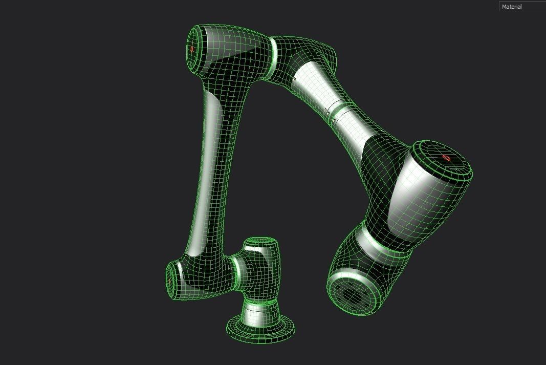 Robotic Arm  M01 Low-poly 3D model_1