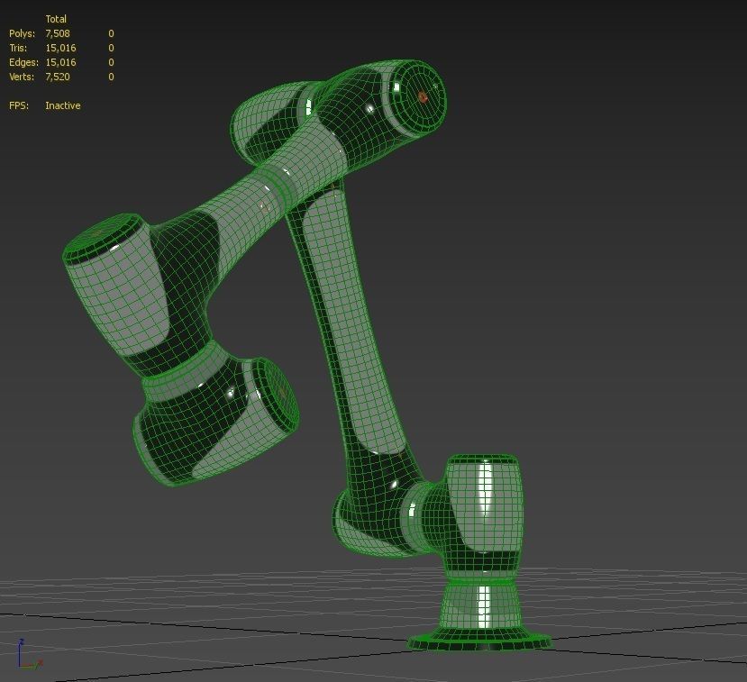 Robotic Arm  M01 Low-poly 3D model_11
