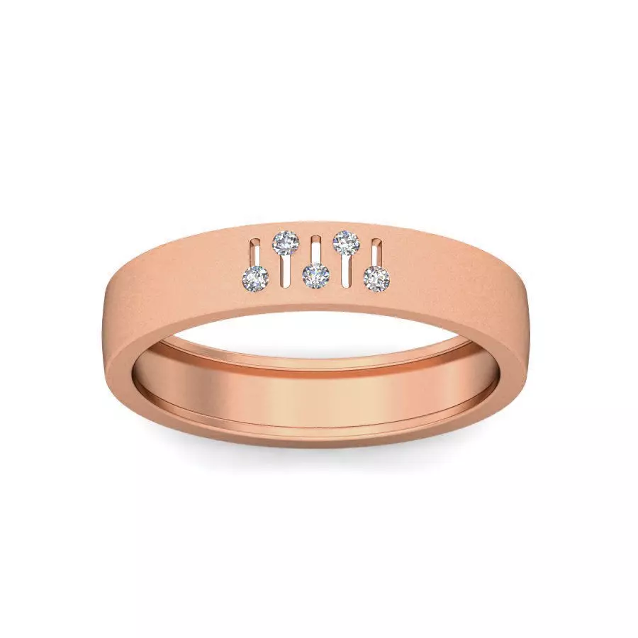 Diamond Band Ring 3dm stl render detail 3D print model_0