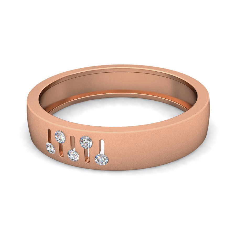 Diamond Band Ring 3dm stl render detail 3D print model_6
