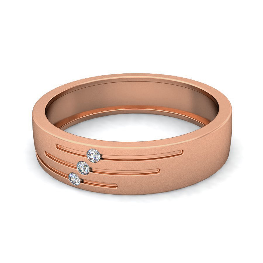 Diamond Band Ring 3dm stl render detail 3D print model_6