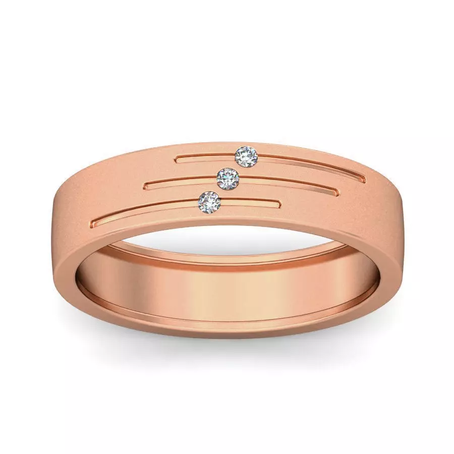 Diamond Band Ring 3dm stl render detail 3D print model_0