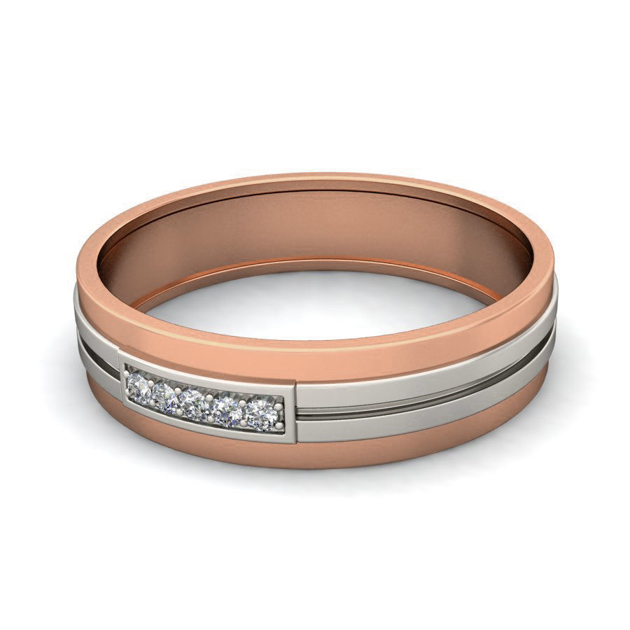 Diamond Band Ring 3dm stl render detail 3D print model_2