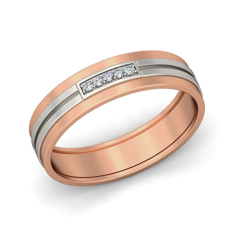 Diamond Band Ring 3dm stl render detail 3D print model_5