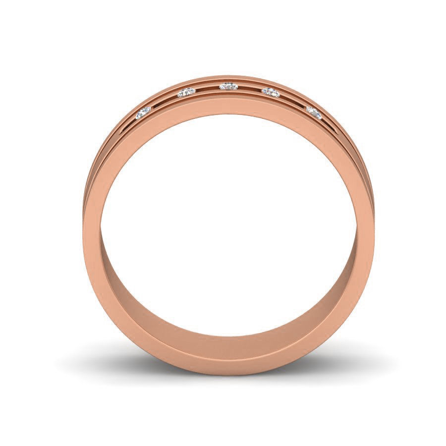 Diamond Band Ring 3dm stl render detail 3D print model_3