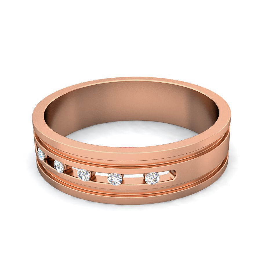 Diamond Band Ring 3dm stl render detail 3D print model_2