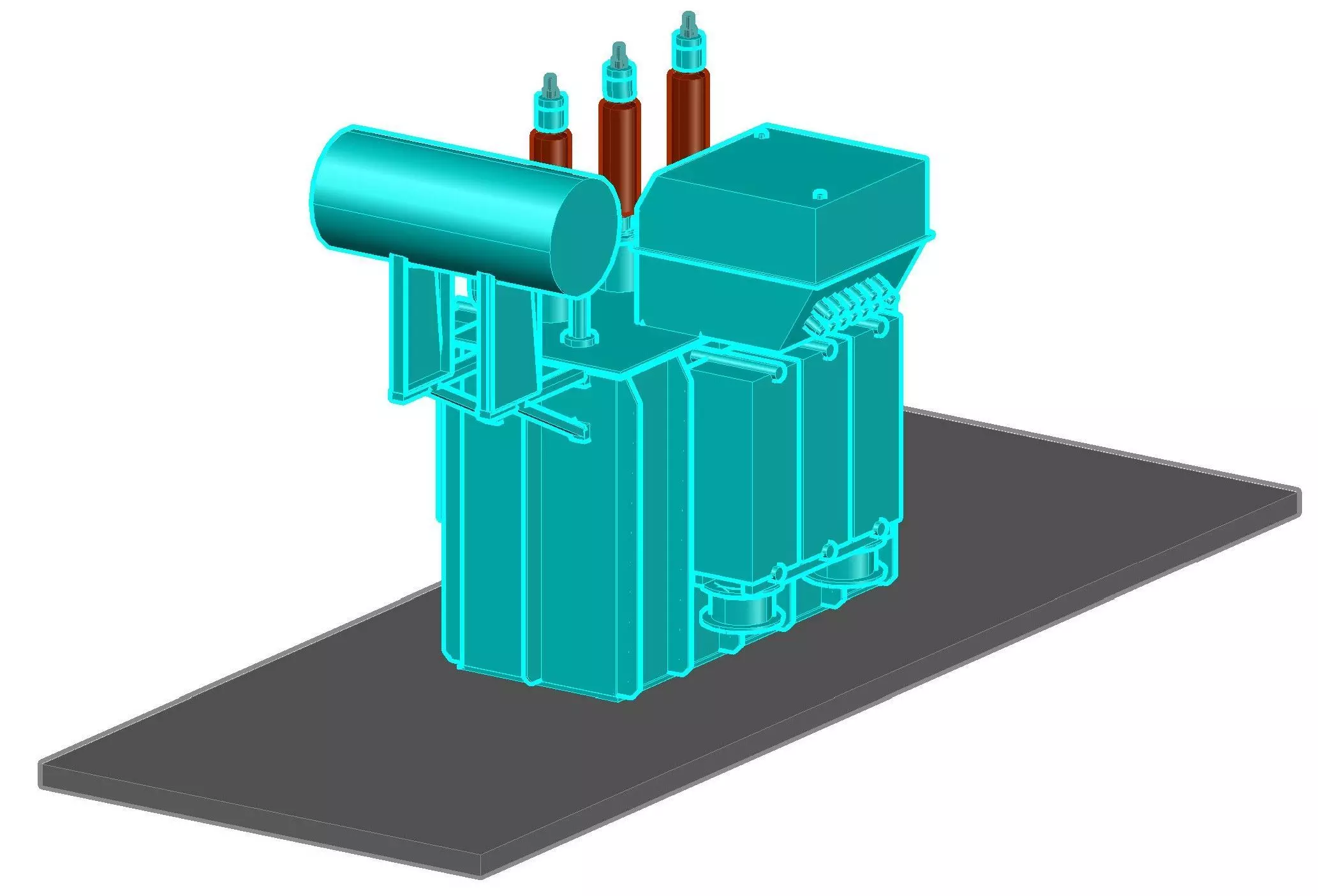 Power Transformer 3D model_0