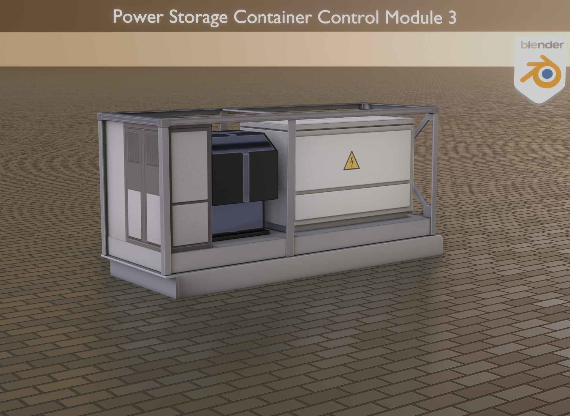 Power Storage Container Control Module 3 Low-poly 3D model_54