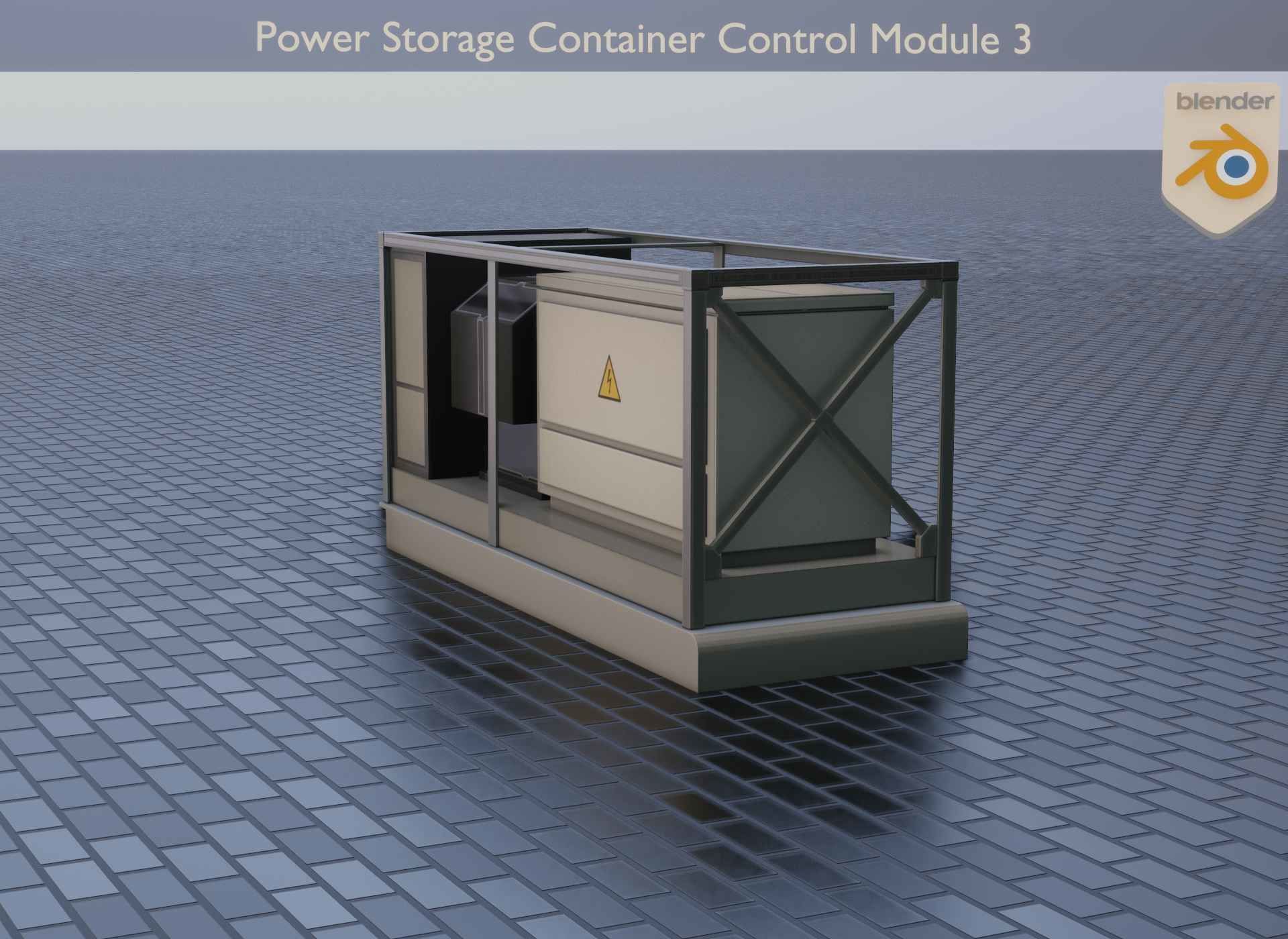 Power Storage Container Control Module 3 Low-poly 3D model_14