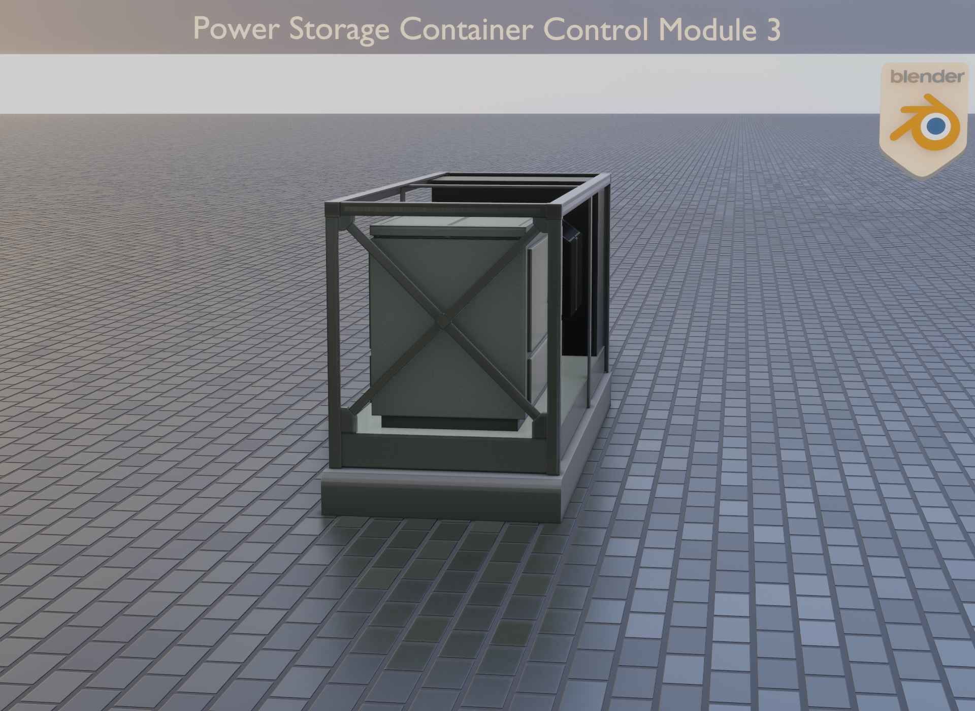Power Storage Container Control Module 3 Low-poly 3D model_22