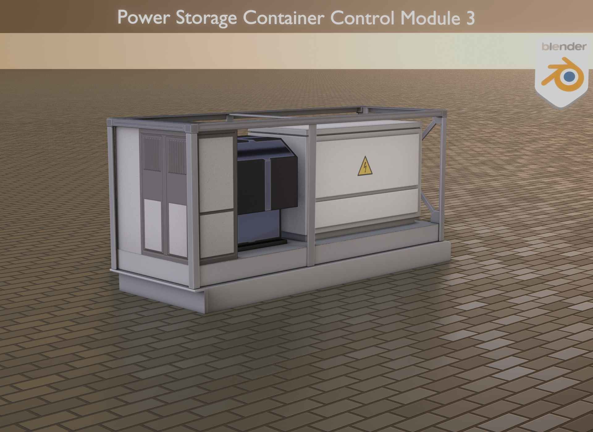 Power Storage Container Control Module 3 Low-poly 3D model_49