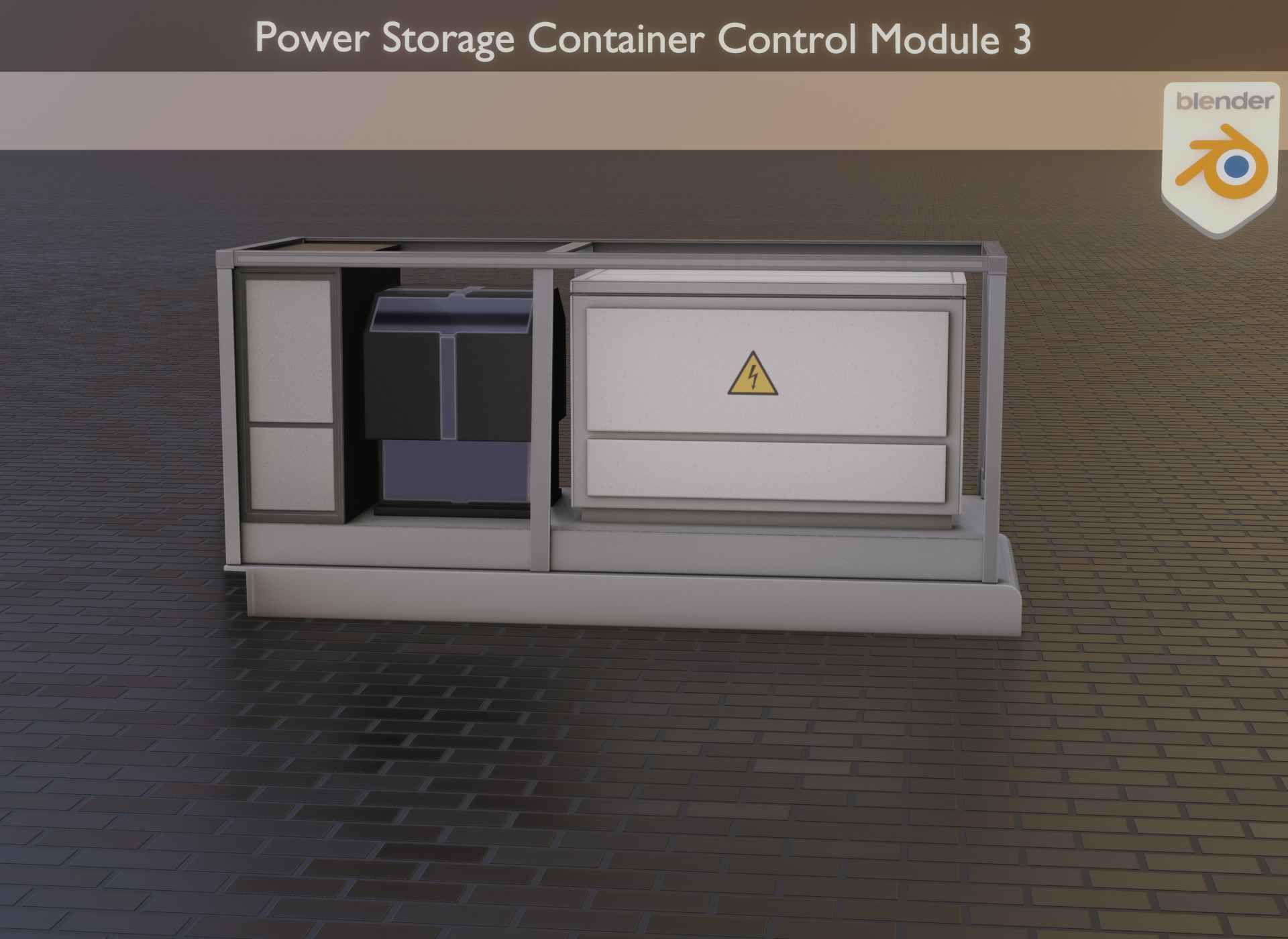 Power Storage Container Control Module 3 Low-poly 3D model_9