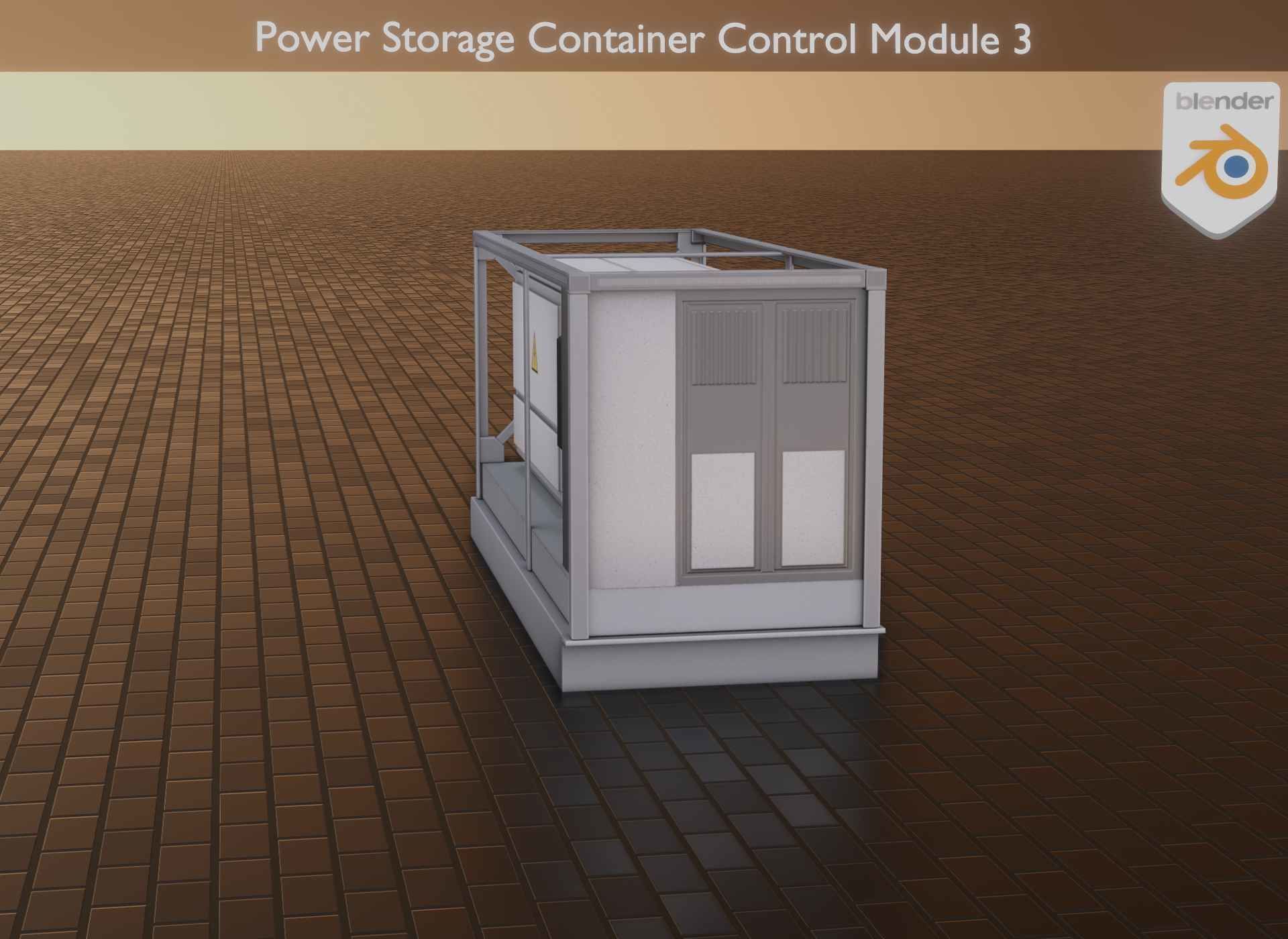 Power Storage Container Control Module 3 Low-poly 3D model_29