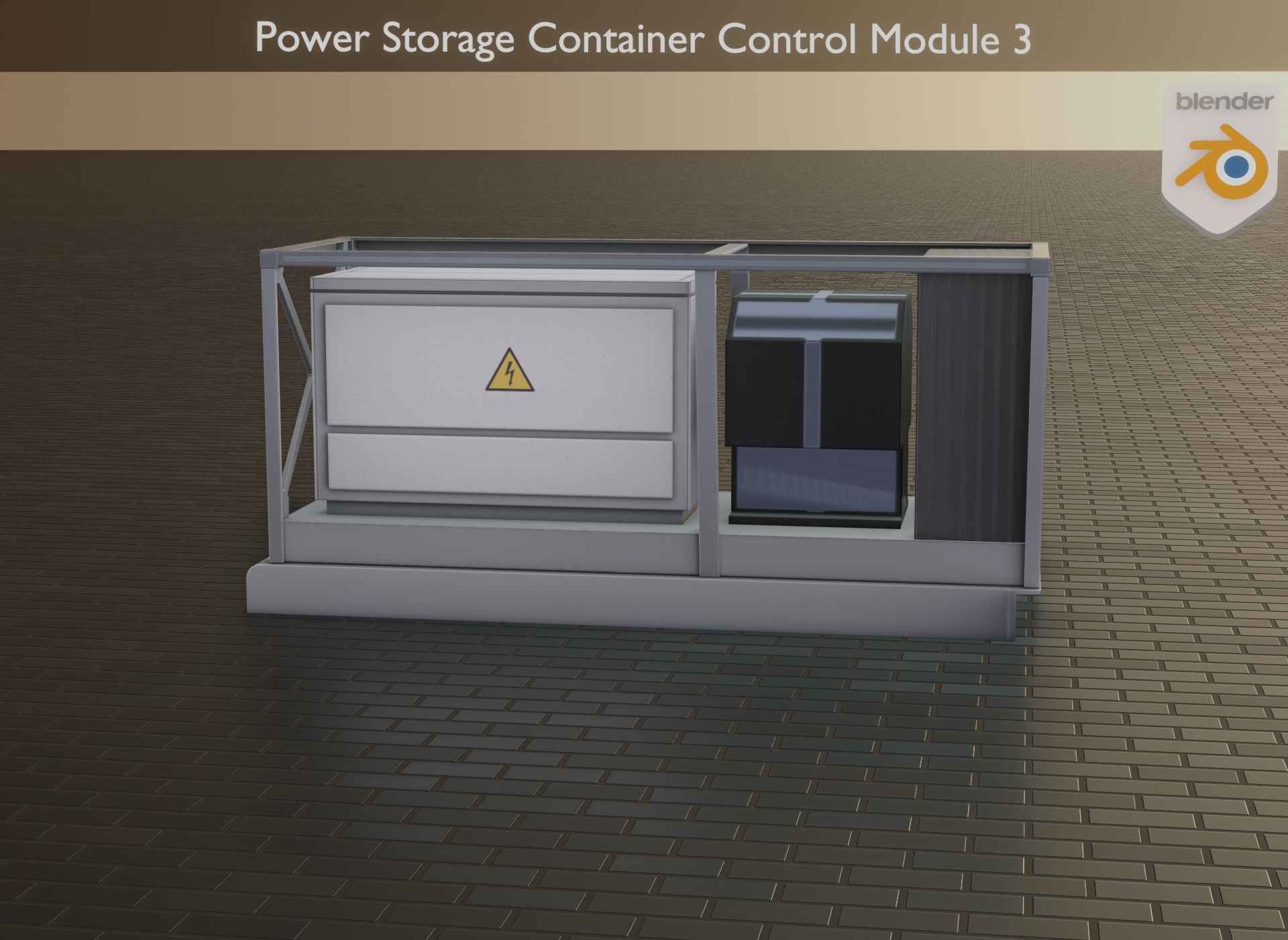Power Storage Container Control Module 3 Low-poly 3D model_46
