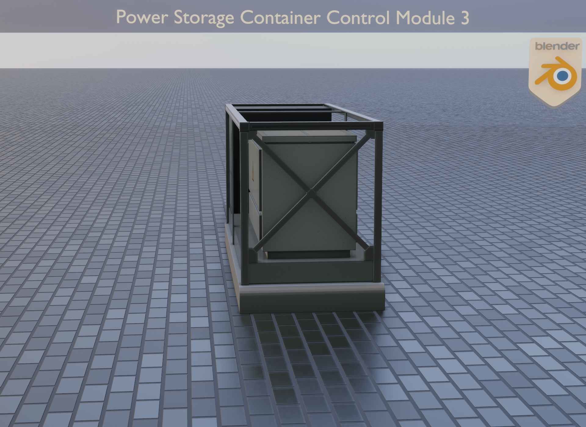 Power Storage Container Control Module 3 Low-poly 3D model_30