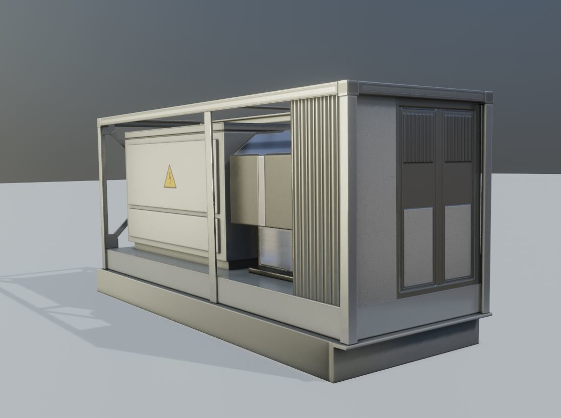 Power Storage Container Control Module 3 Low-poly 3D model_2