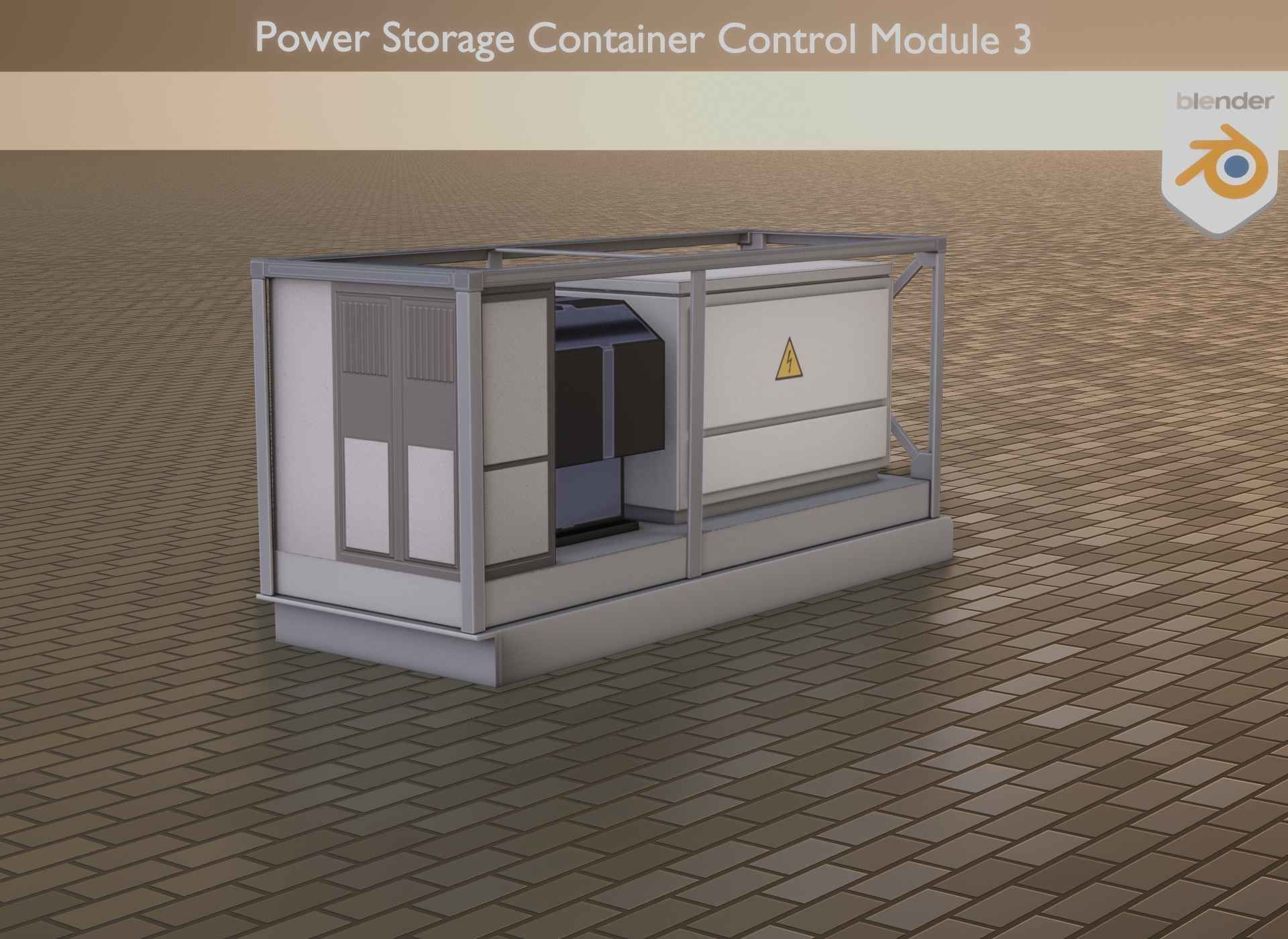 Power Storage Container Control Module 3 Low-poly 3D model_50