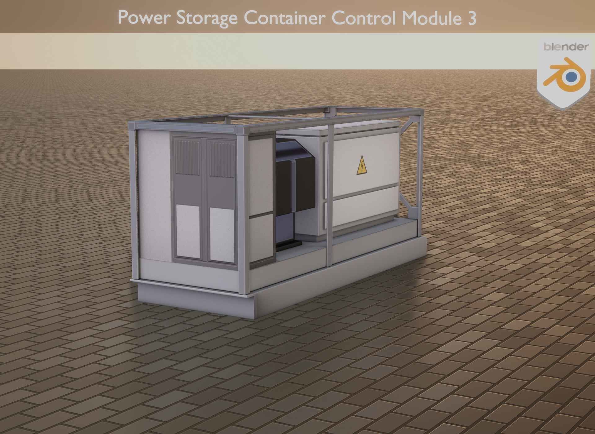 Power Storage Container Control Module 3 Low-poly 3D model_47