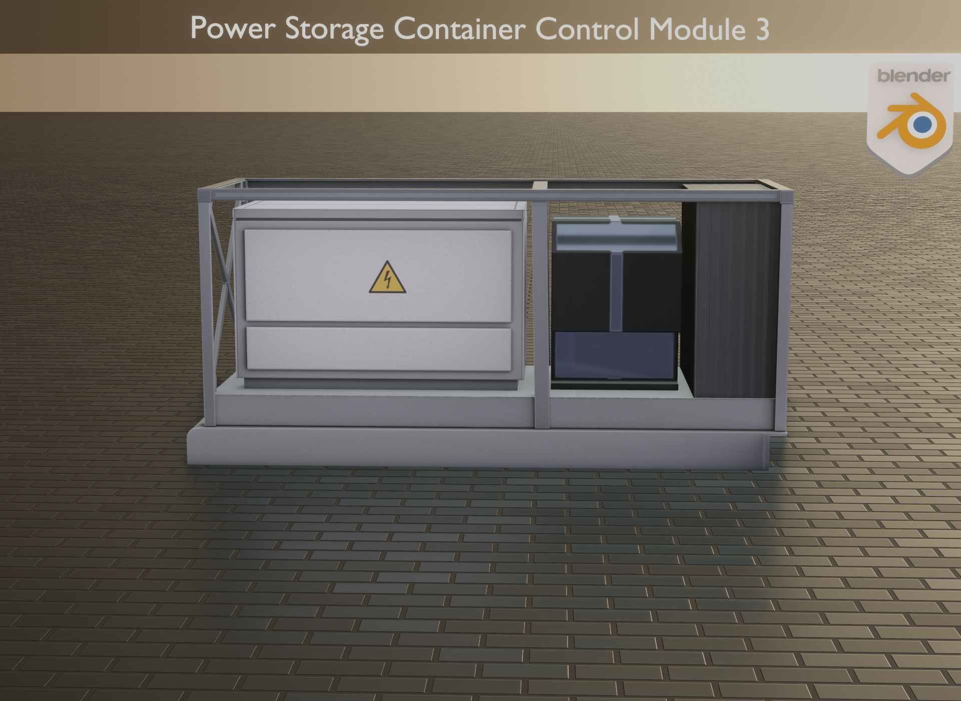 Power Storage Container Control Module 3 Low-poly 3D model_38