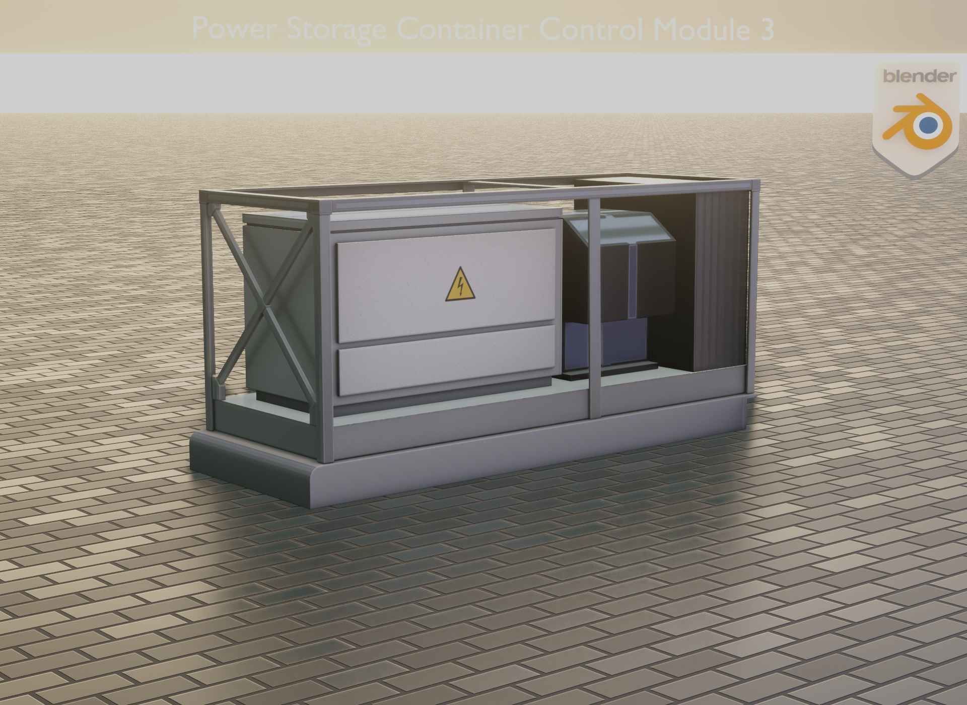 Power Storage Container Control Module 3 Low-poly 3D model_48