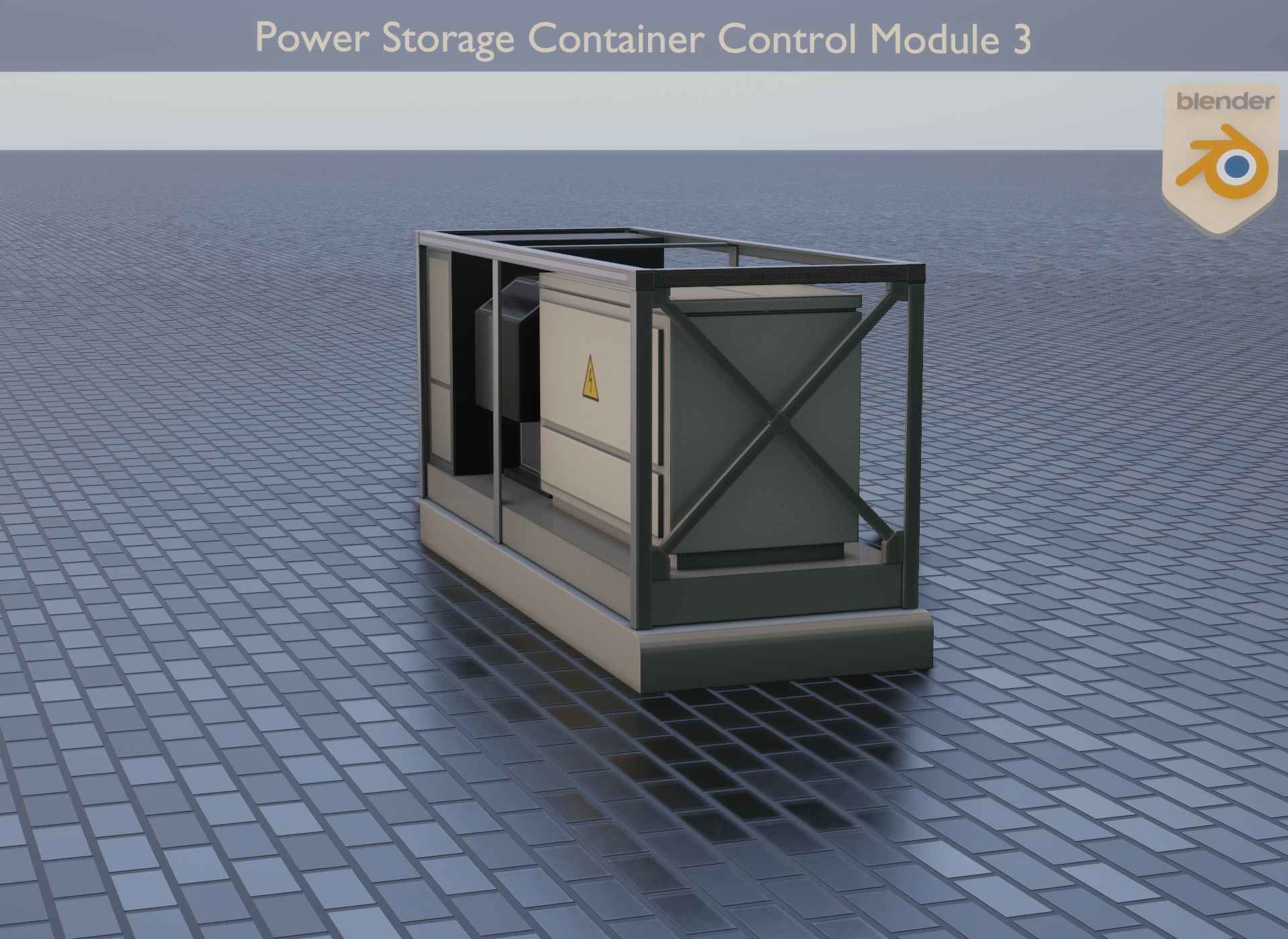 Power Storage Container Control Module 3 Low-poly 3D model_28