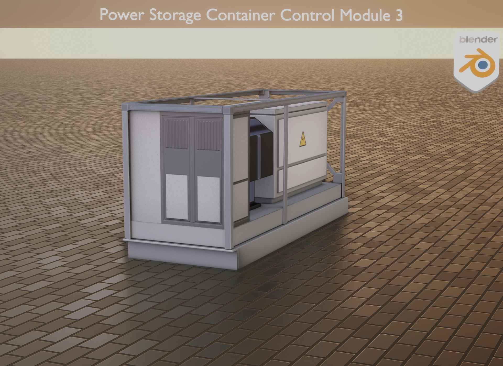 Power Storage Container Control Module 3 Low-poly 3D model_43