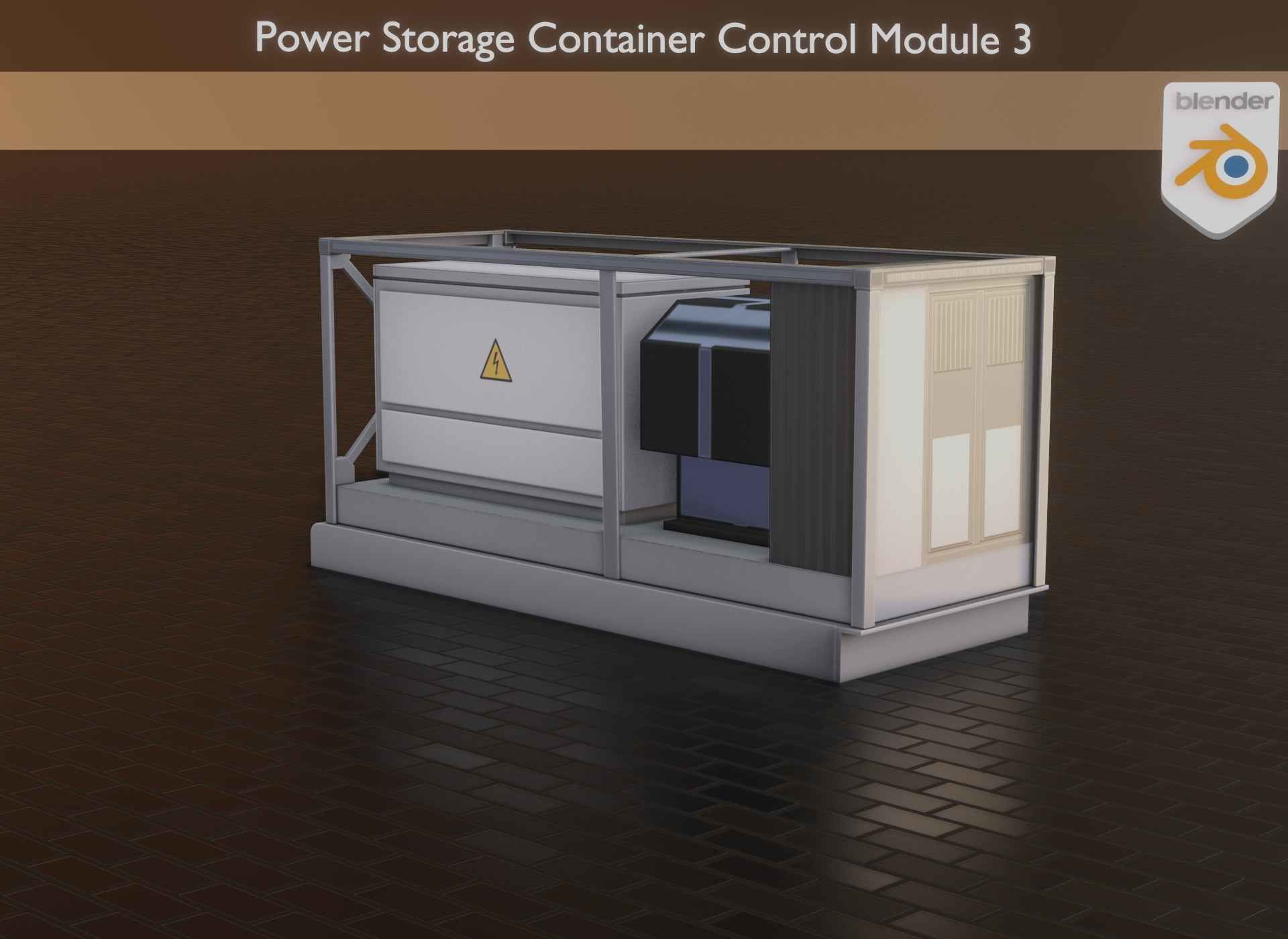 Power Storage Container Control Module 3 Low-poly 3D model_1