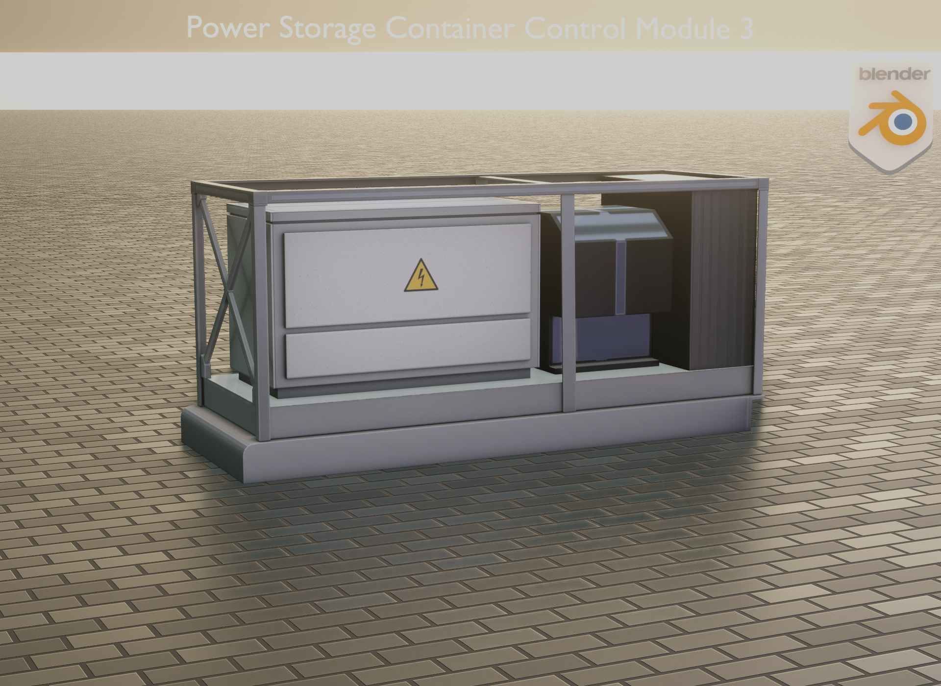 Power Storage Container Control Module 3 Low-poly 3D model_56