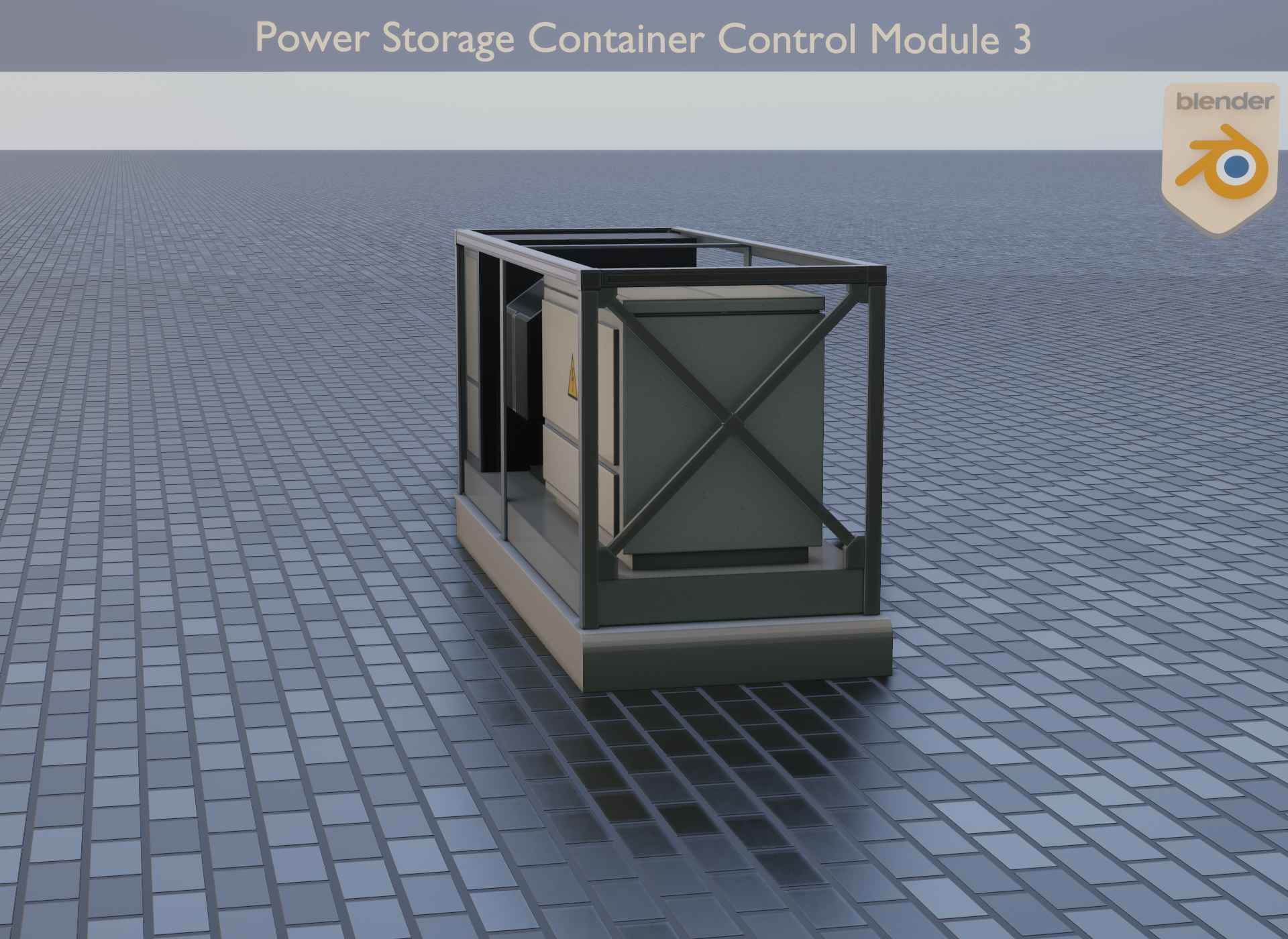 Power Storage Container Control Module 3 Low-poly 3D model_33