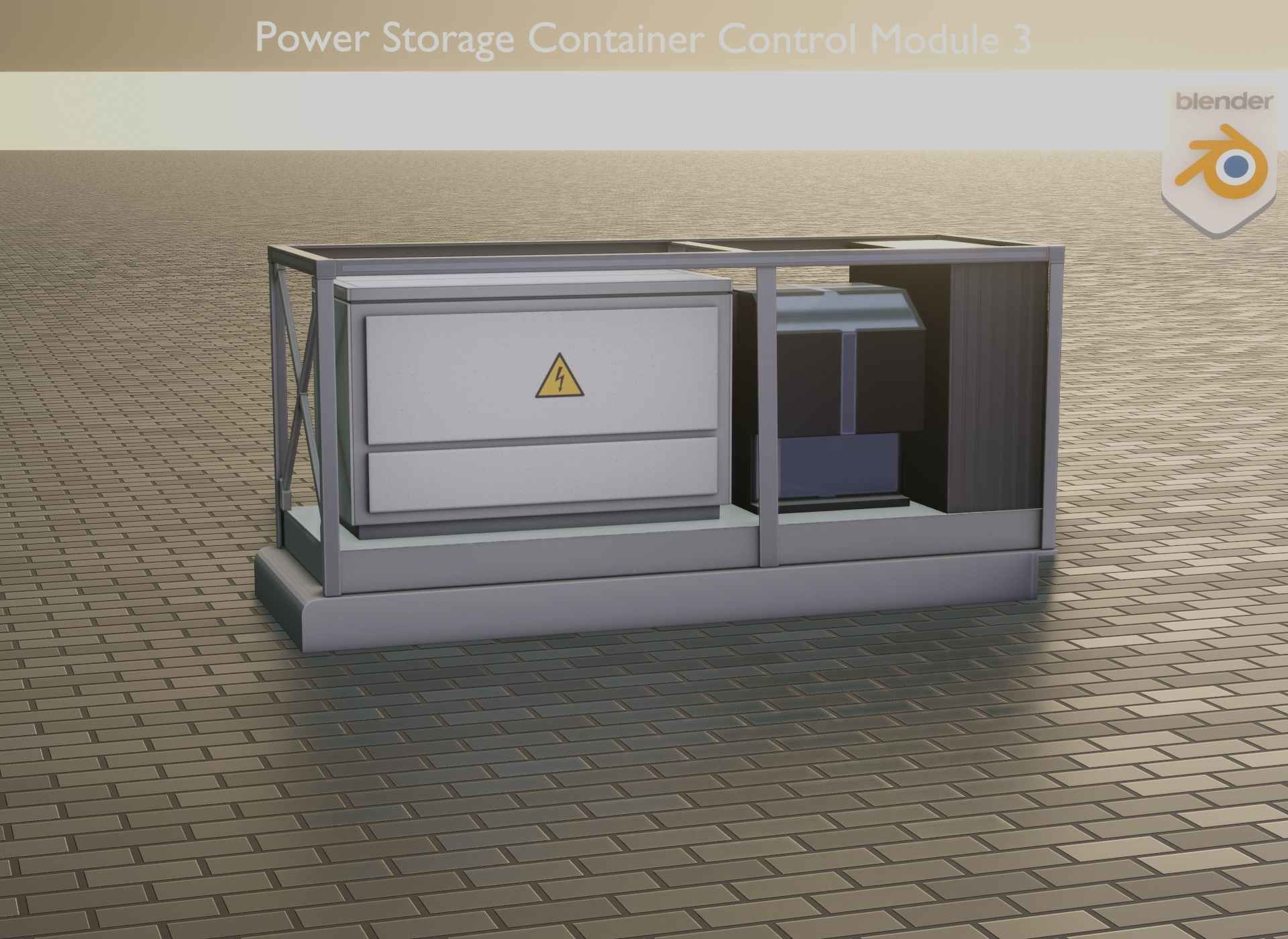 Power Storage Container Control Module 3 Low-poly 3D model_31