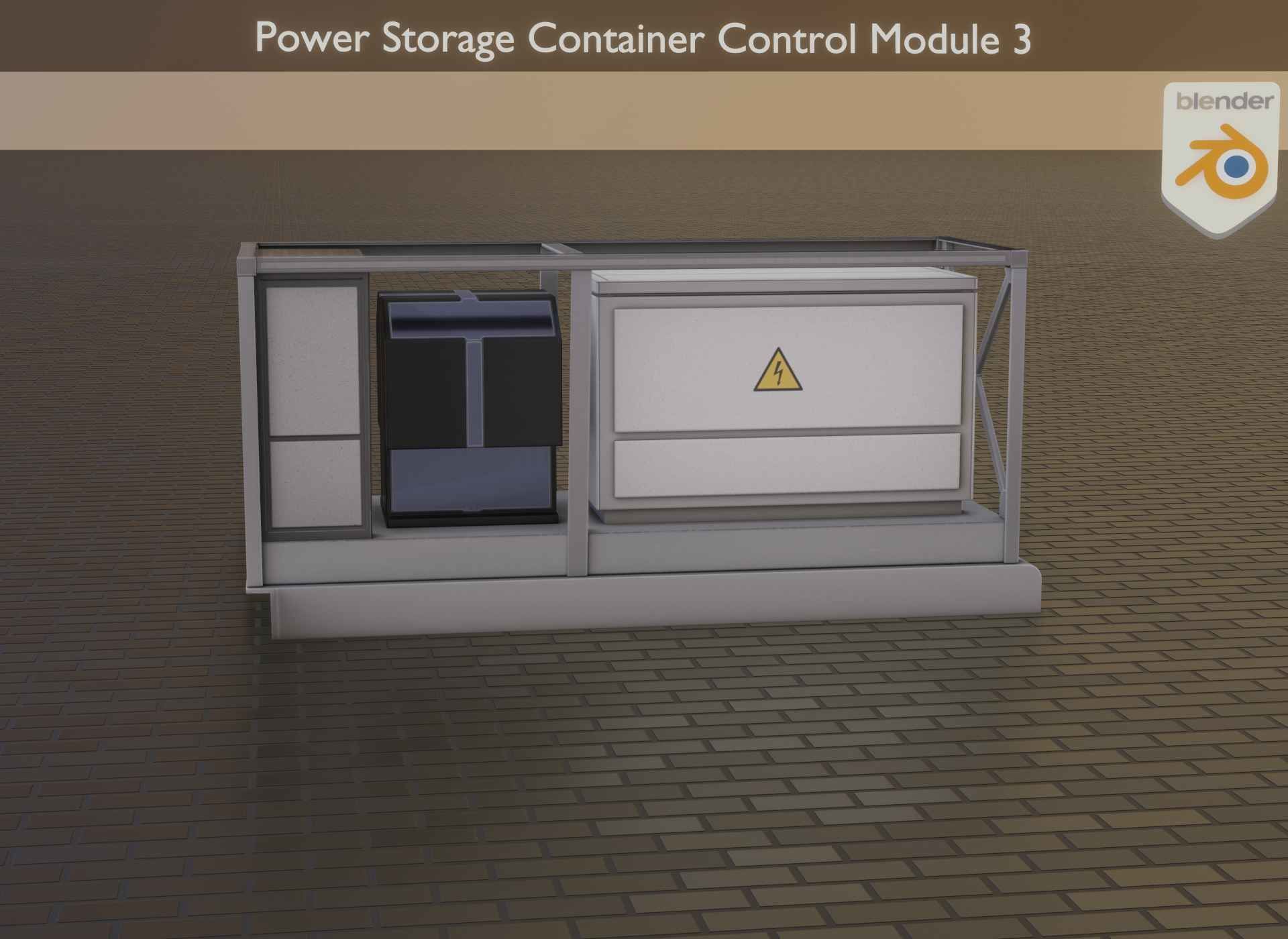 Power Storage Container Control Module 3 Low-poly 3D model_57