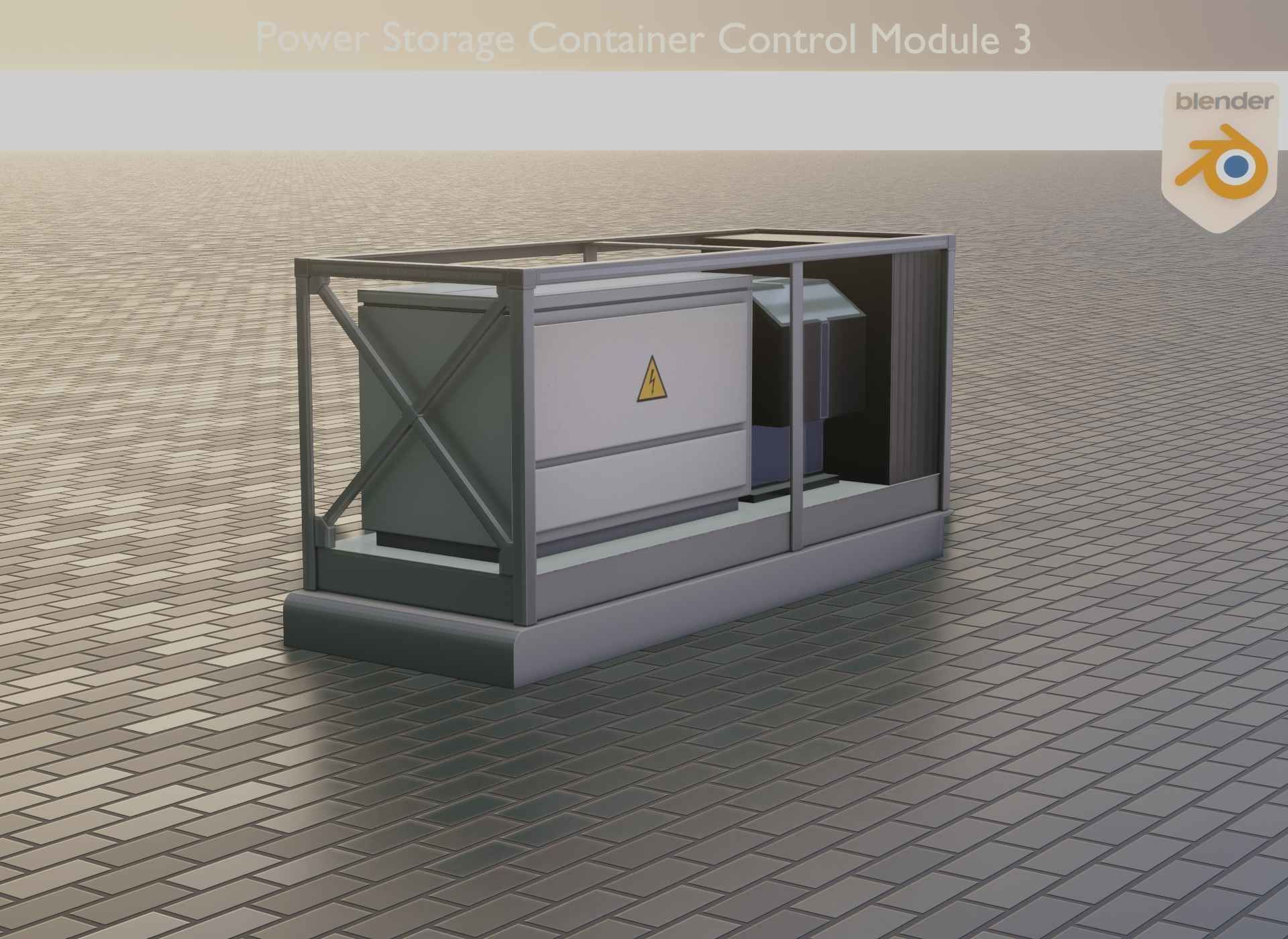 Power Storage Container Control Module 3 Low-poly 3D model_27