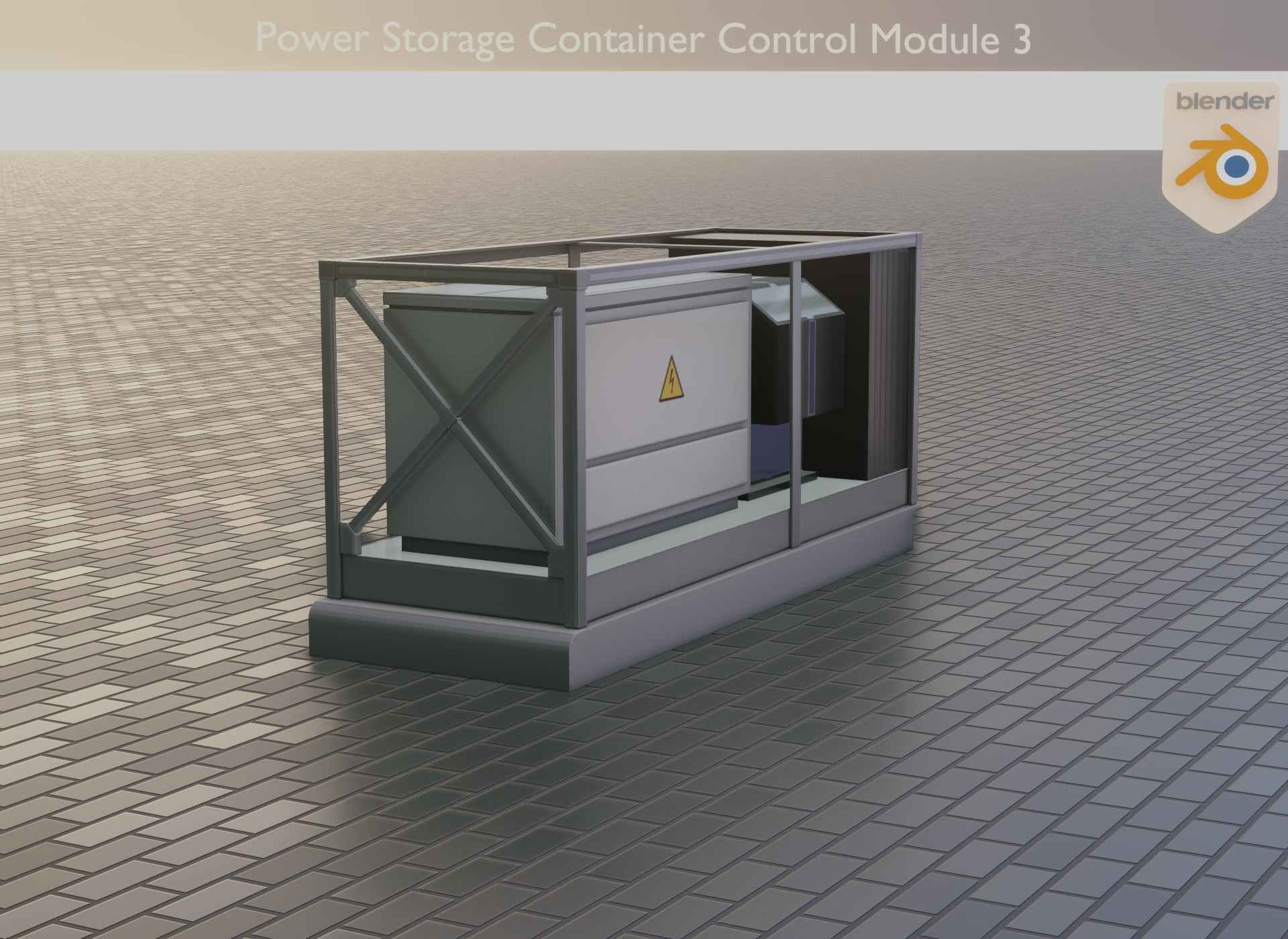 Power Storage Container Control Module 3 Low-poly 3D model_32
