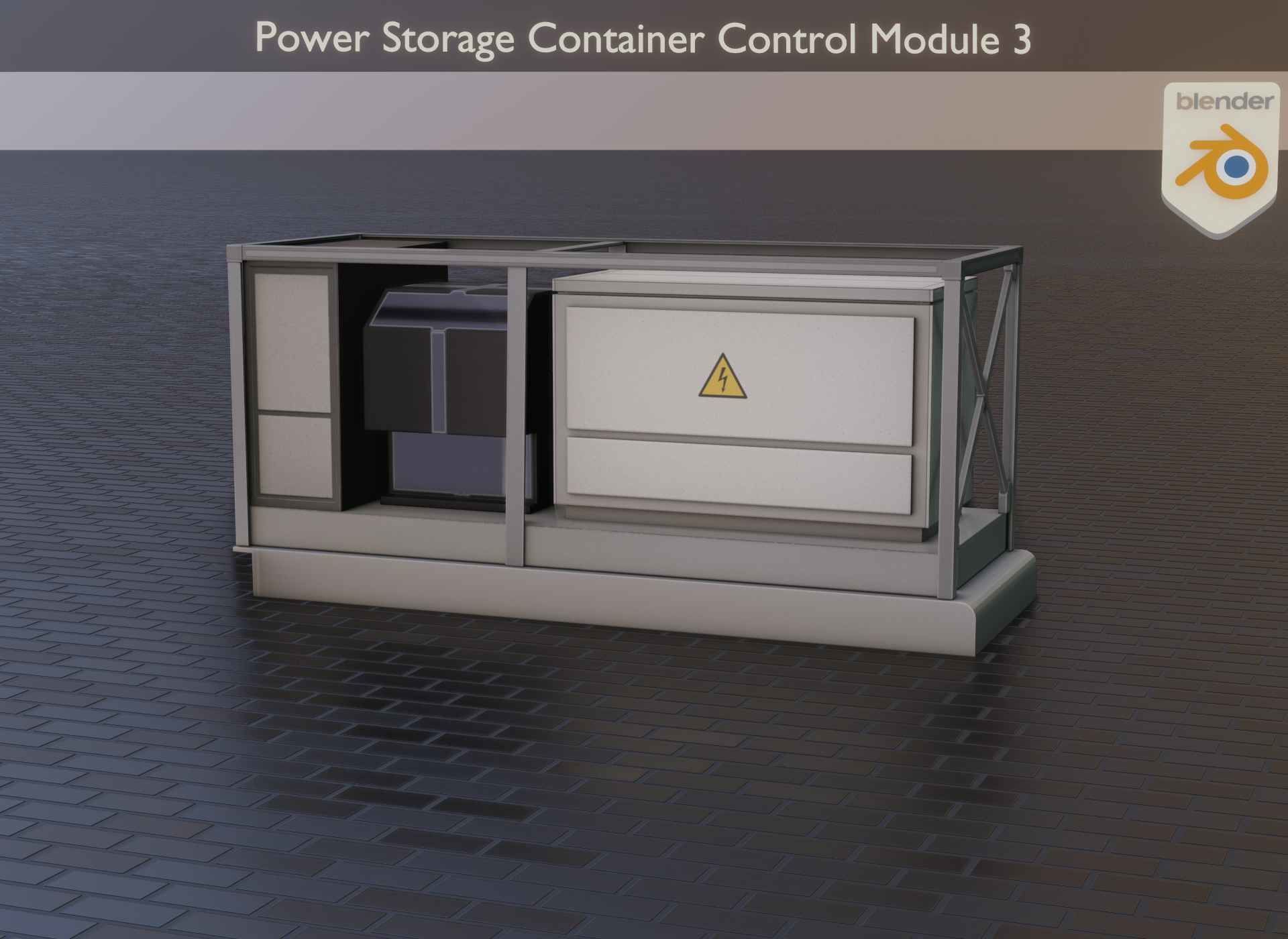 Power Storage Container Control Module 3 Low-poly 3D model_7