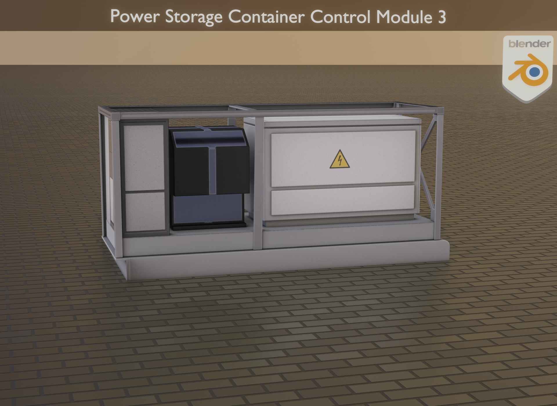 Power Storage Container Control Module 3 Low-poly 3D model_52