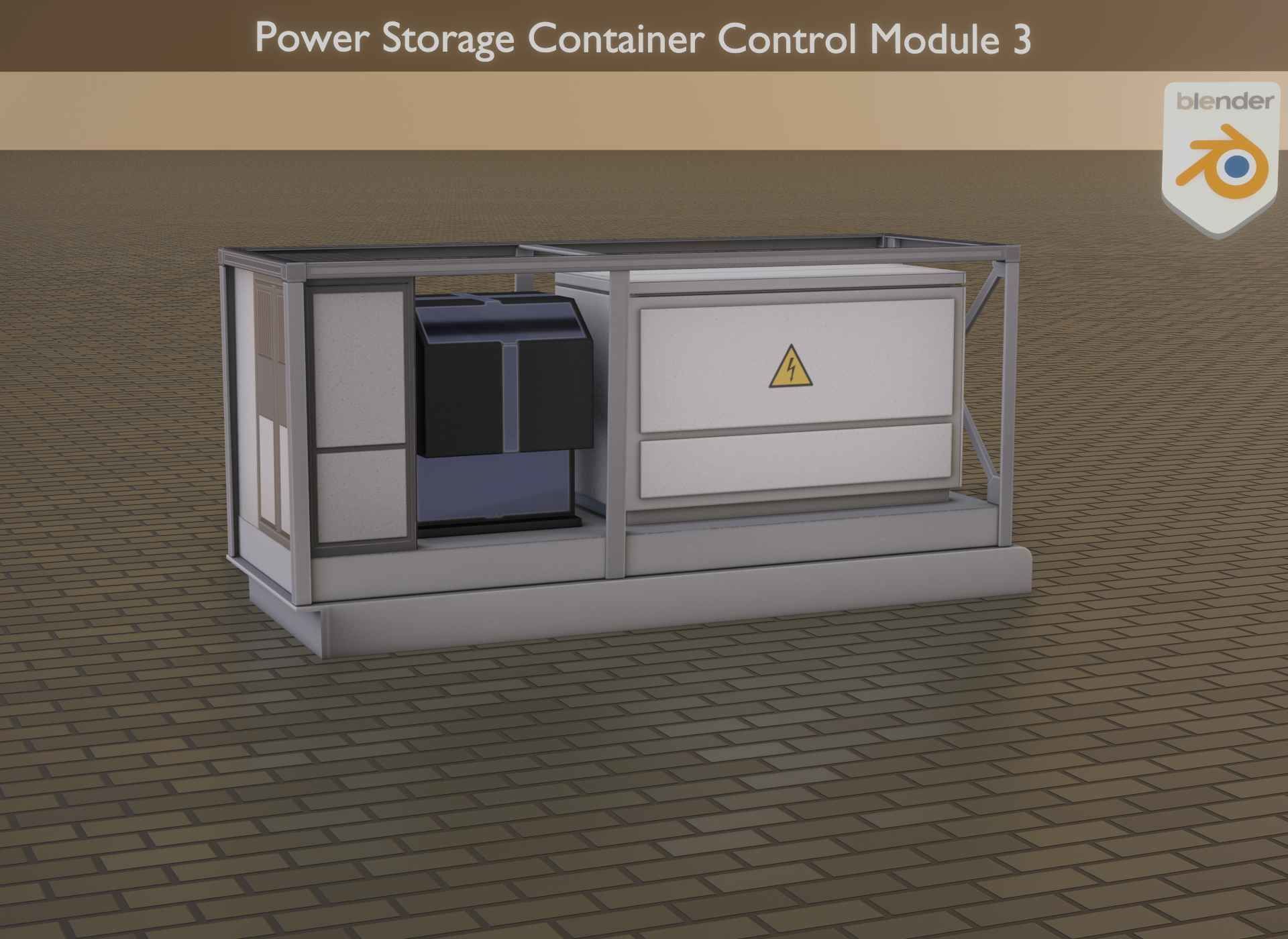 Power Storage Container Control Module 3 Low-poly 3D model_55