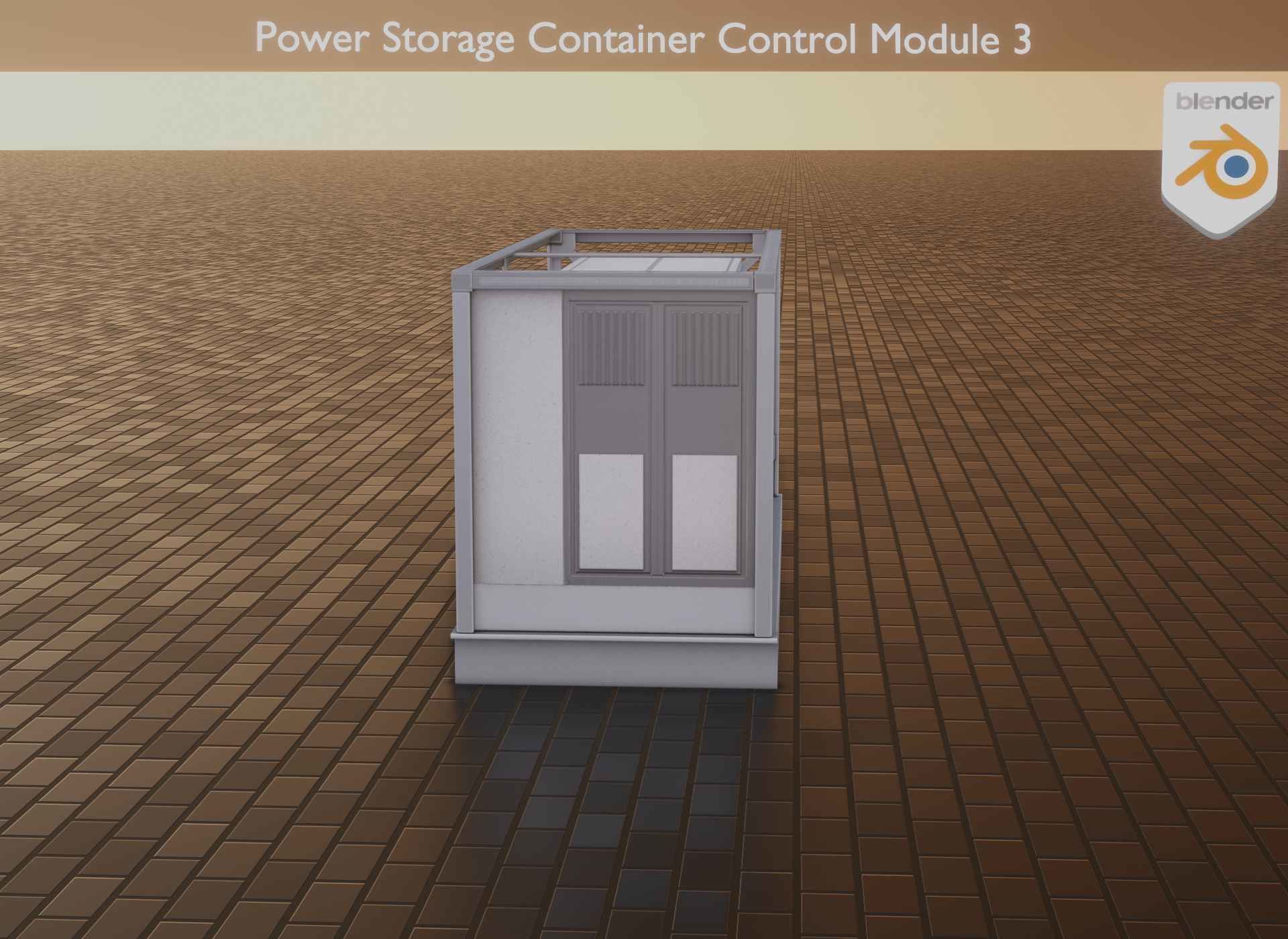 Power Storage Container Control Module 3 Low-poly 3D model_35