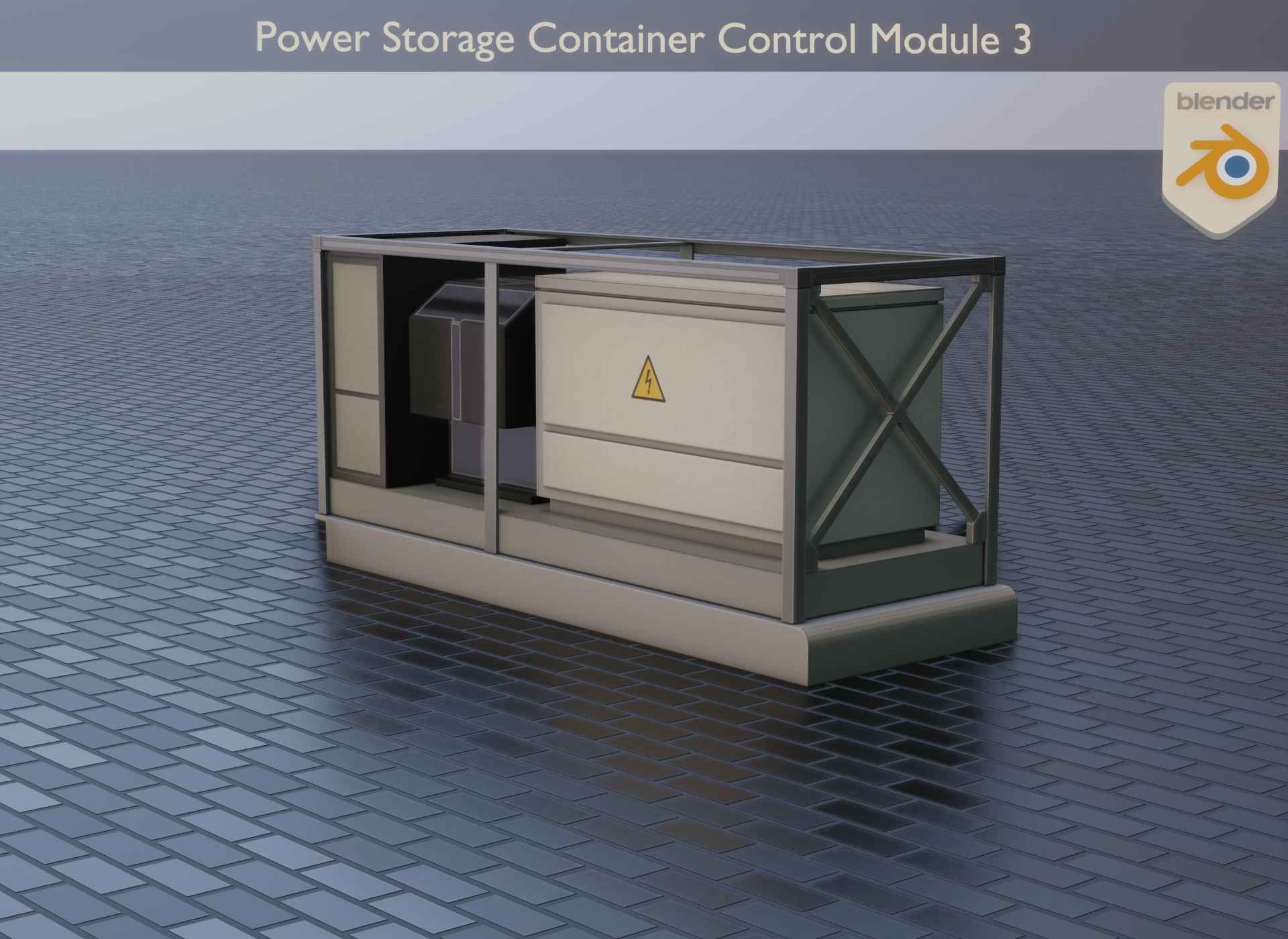 Power Storage Container Control Module 3 Low-poly 3D model_25